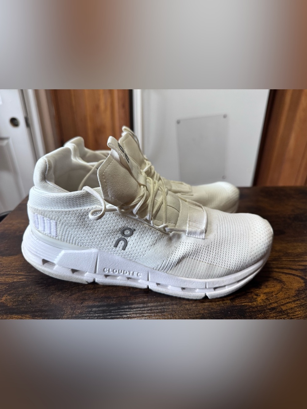 On Cloudnova "All White" Women's Running Shoes Sneakers Sz 8 Style 26.99115 - Picture 9 of 10